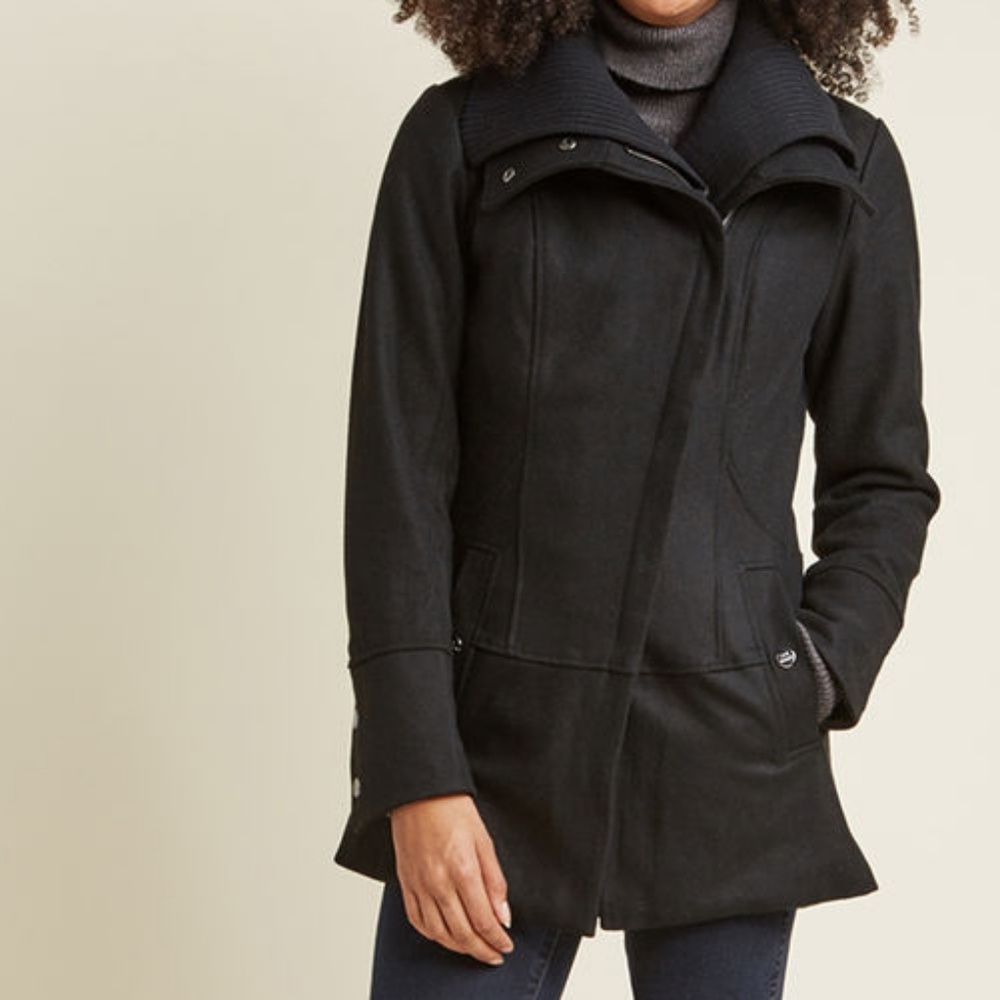 ModCloth Diagonal Alley Coat by Steve Madden - M
